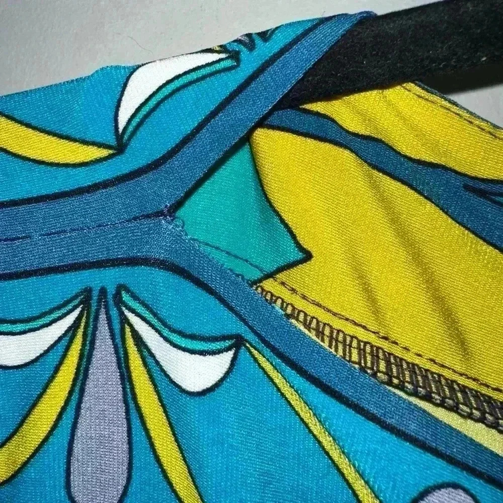 Women's Donna Morgan Dress, Size 6, NavyTeal Vintage Psychedelic Mod Shift Dress - Picture 7 of 11
